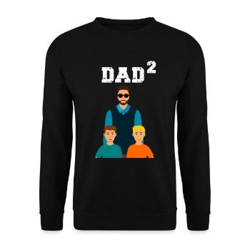 Vater 2 Söhne Vatertag Geschenk - Unisex Pullover - Schwarz - Vorne - Alina (178cm) & Michal (187cm)