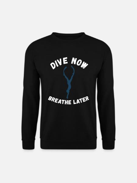 Freediving Apnoetauchen für Freitaucher - Unisex Pullover - Schwarz