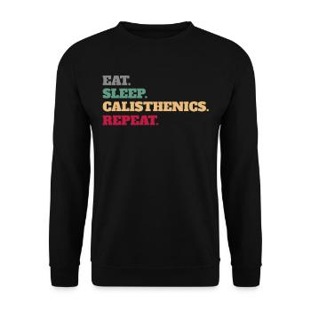 Eat Sleep Calisthenics Calisthenics - Unisex Sweatshirt - black - Front - Alina (178cm) & Michal (187cm)