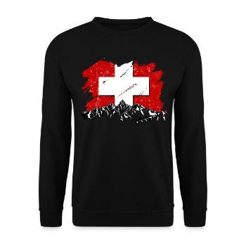 Suisse - Sweat-shirt Unisexe - noir - Devant - Alina (178cm) & Michal (187cm)