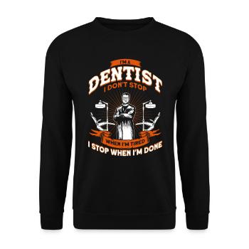 Sort dentiste cadeau de dentiste - Sweat-shirt Unisexe - noir - Devant - Alina (178cm) & Michal (187cm)