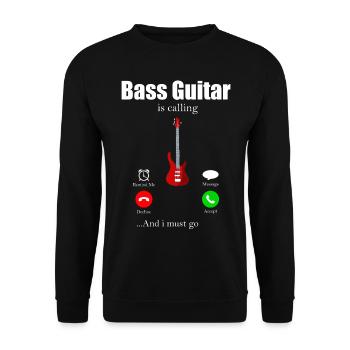 bassist - Unisex Sweatshirt - black - Front - Alina (178cm) & Michal (187cm)