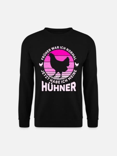 Hühner Landwirtin Hühnerzucht Züchterin Geschenk - Unisex Pullover - Schwarz