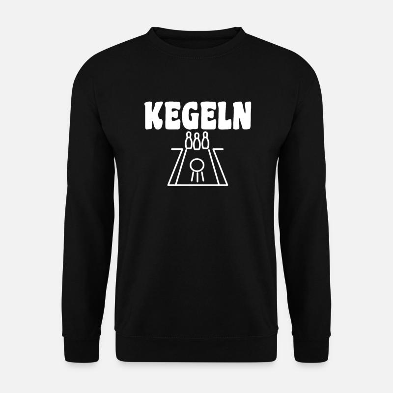 Kegeln Kegler Kegelbahn Spruch - Unisex Pullover - Schwarz