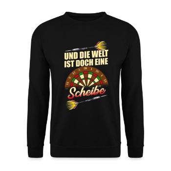 Deutsches Dartmer German Dart-Team - Dart - Unisex Pullover - Schwarz - Vorne - Alina (178cm) & Michal (187cm)