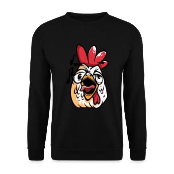 Coq chanteur poulet poulet musique Kikeriki Bauer - Sweat-shirt Unisexe - noir - Devant - Alina (178cm) & Michal (187cm)