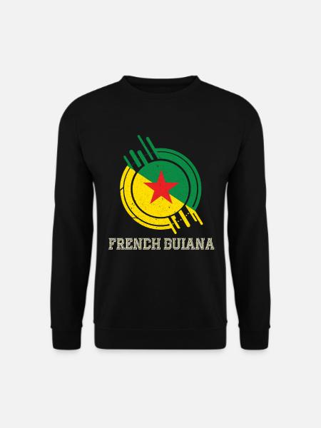 Guyane française Panneau circulaire couleurs du pays - Sweat-shirt Unisexe - noir