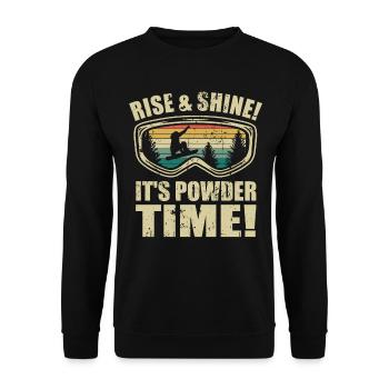 Snowboarder Winter Sports Vintage Snowboard Goggles - Unisex Sweatshirt - black - Front - Alina (178cm) & Michal (187cm)