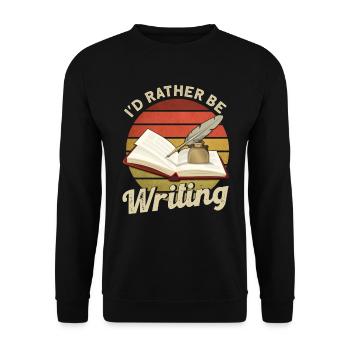 Sort Writer Auteur de livre Cadeau - Sweat-shirt Unisexe - noir - Devant - Alina (178cm) & Michal (187cm)