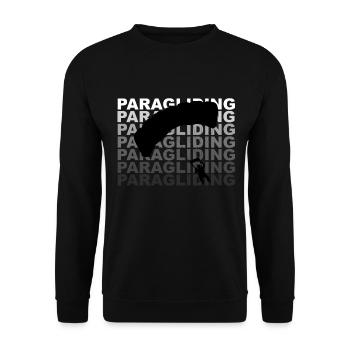 Paragliding Paraglider Gleitschirmflieger - Unisex Pullover - Schwarz - Vorne - Alina (178cm) & Michal (187cm)