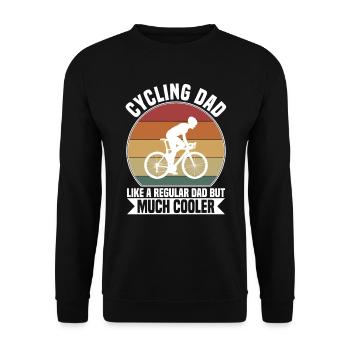 Cycling dad - Unisex Sweatshirt - black - Front - Alina (178cm) & Michal (187cm)
