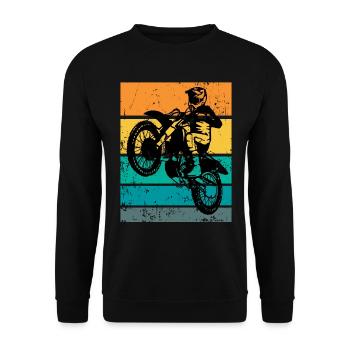 Supercross Offroad Enduro Motocross Gift - Unisex Sweatshirt - black - Front - Alina (178cm) & Michal (187cm)
