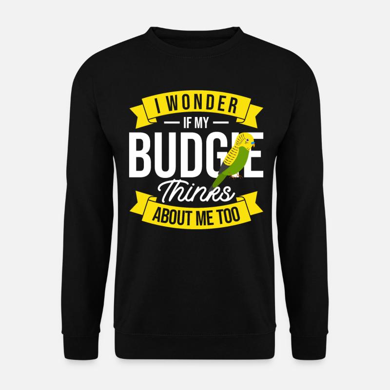Vogel Sittich Wellensittich Geschenk - Unisex Pullover - Schwarz