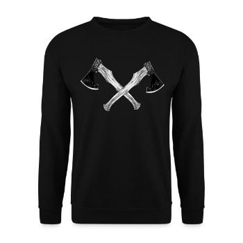 Viking axe sports goal throwing axe throwing goals - Unisex Sweatshirt - black - Front - Alina (178cm) & Michal (187cm)