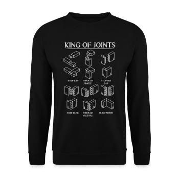 Kreissäge Baumarkt Tischler Werkzeug Schreiner - Unisex Pullover - Schwarz - Vorne - Alina (178cm) & Michal (187cm)
