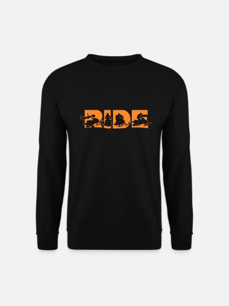 I Ride My Snowmobile. - Unisex Sweatshirt - black
