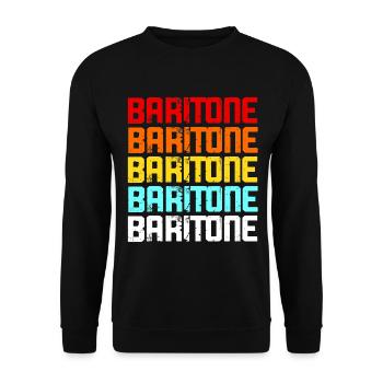 Baritone Player Music Saxophone Musician Vintage - Unisex Sweatshirt - black - Front - Alina (178cm) & Michal (187cm)
