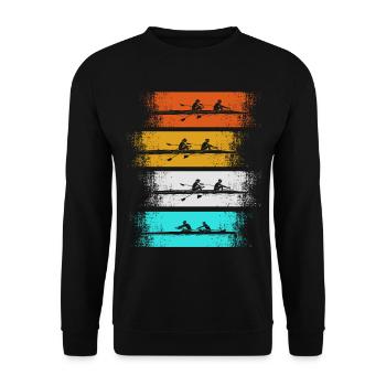 Rower Eighth Rowing Boat Vintage Rowing - Unisex Sweatshirt - black - Front - Alina (178cm) & Michal (187cm)