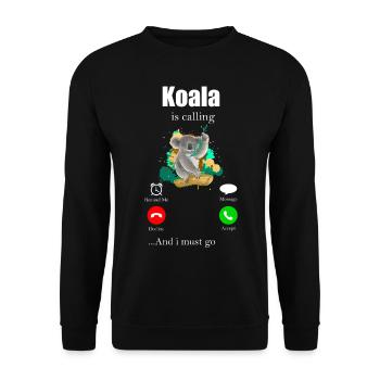 Koala ours animal cadeau zoo dormir marstonne - Sweat-shirt Unisexe - noir - Devant - Alina (178cm) & Michal (187cm)