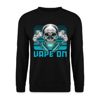 Vape On Vaper Steamer E-Cigarette Steaming Gift - Unisex Sweatshirt - black - Front - Alina (178cm) & Michal (187cm)