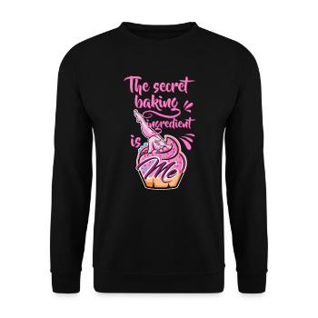 Baking as a passion baker or hobby baker - Unisex Sweatshirt - black - Front - Alina (178cm) & Michal (187cm)