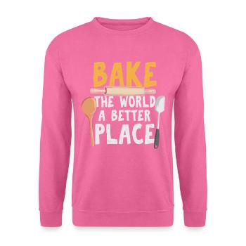 La cuisson comme une boulangère passionnée ou un boulanger amateur - Sweat-shirt Unisexe - rose - Devant