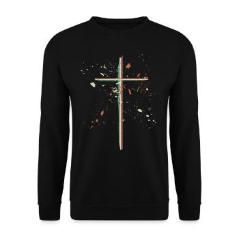 Christian - Religion - Unisex Sweatshirt - black - Front - Alina (178cm) & Michal (187cm)