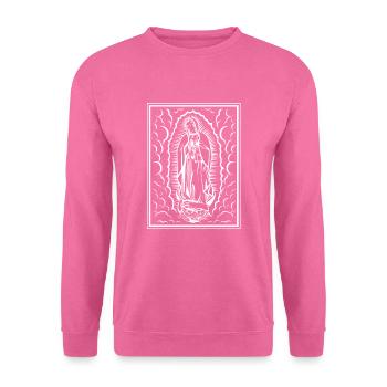 Virgen de Guadalupe in clouds. Morenita del - Sweat-shirt Unisexe - rose - Devant