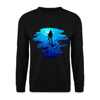 Plongeur cadeau mer Scuba Diving Eau Apnée - Sweat-shirt Unisexe - noir - Devant - Alina (178cm) & Michal (187cm)