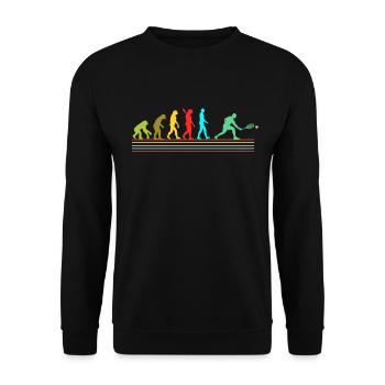 tennis - Unisex Sweatshirt - black - Front - Alina (178cm) & Michal (187cm)