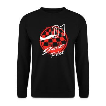 JET PILOT - Unisex Sweatshirt - black - Front - Alina (178cm) & Michal (187cm)