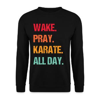 Karaté Arts martiaux Combats de karaté - Sweat-shirt Unisexe - noir - Devant - Alina (178cm) & Michal (187cm)