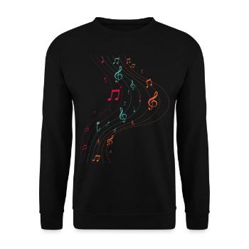 Musique vintage symbole - Sweat-shirt Unisexe - noir - Devant - Alina (178cm) & Michal (187cm)