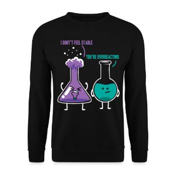 Chimie chimiste Professeur de chimie Sentence Science - Sweat-shirt Unisexe - noir - Devant - Alina (178cm) & Michal (187cm)