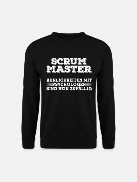 Scrum Master Agile Psychologe Geschenk - Unisex Pullover - Schwarz