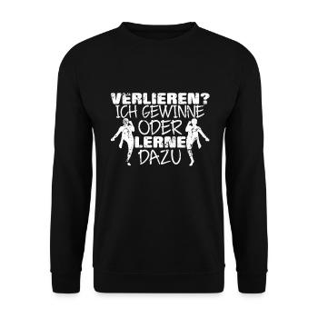Kickboxen Spruch Kampfsportler Kampfsport - Unisex Pullover - Schwarz - Vorne - Alina (178cm) & Michal (187cm)