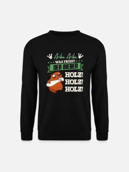 Kegel Spruch Ariba Ariba Biber für Sportkegler - Unisex Pullover - Schwarz