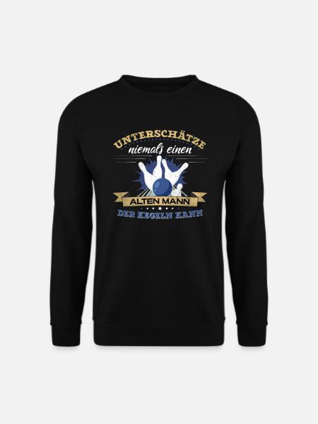 Lustiger Kegel Spruch für Rentner und Sportkegler - Unisex Pullover - Schwarz