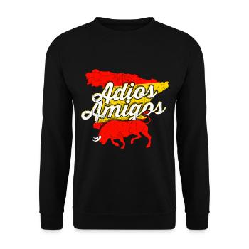 Spanien - Unisex Pullover - Schwarz - Vorne - Alina (178cm) & Michal (187cm)