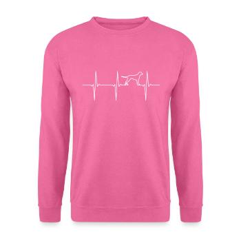 CHIEN ECG - Sweat-shirt Unisexe - rose - Devant