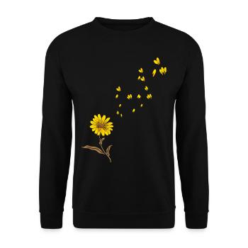 Sonnenblume - Unisex Pullover - Schwarz - Vorne - Alina (178cm) & Michal (187cm)