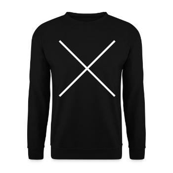 X - Unisex Sweatshirt - black - Front - Alina (178cm) & Michal (187cm)