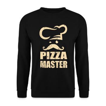 Pizza Master Chef - Pizza Friends - Unisex Sweatshirt - black - Front - Alina (178cm) & Michal (187cm)