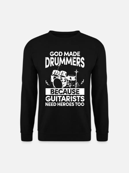 Schlagzeug Musik Drummer Band Geschenk Drumset - Unisex Pullover - Schwarz