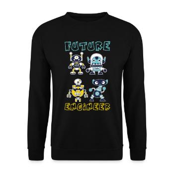Future Robotics Engineer Kids Robot - Sweat-shirt Unisexe - noir - Devant - Alina (178cm) & Michal (187cm)