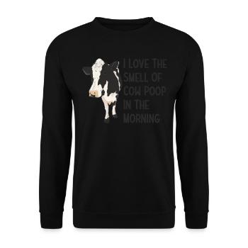 Cow pasture farmer cow dairy cow farmer cowshed - Unisex Sweatshirt - black - Front - Alina (178cm) & Michal (187cm)