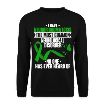 Neurofibromatosis Sensitization Green Chromosome - Unisex Sweatshirt - black - Front - Alina (178cm) & Michal (187cm)