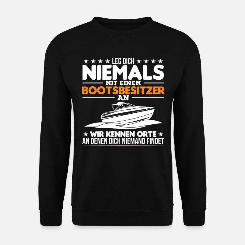 Bootsbesitzer Meer Boot Geschenk - Unisex Pullover - Schwarz