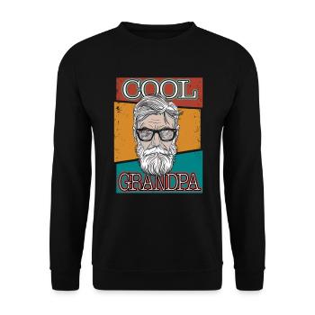 Best Grandfather in the World Cool Grandpa - Unisex Sweatshirt - black - Front - Alina (178cm) & Michal (187cm)
