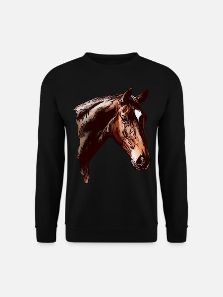 Fille cheval motif animal animal motif dames - Sweat-shirt Unisexe - noir